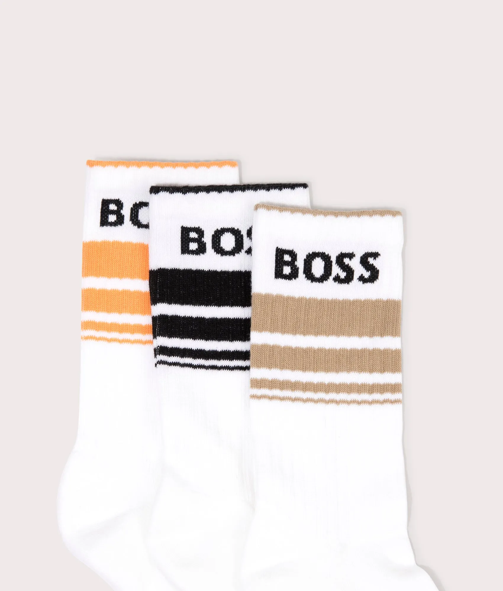 3 Pack Rib Stripe Socks