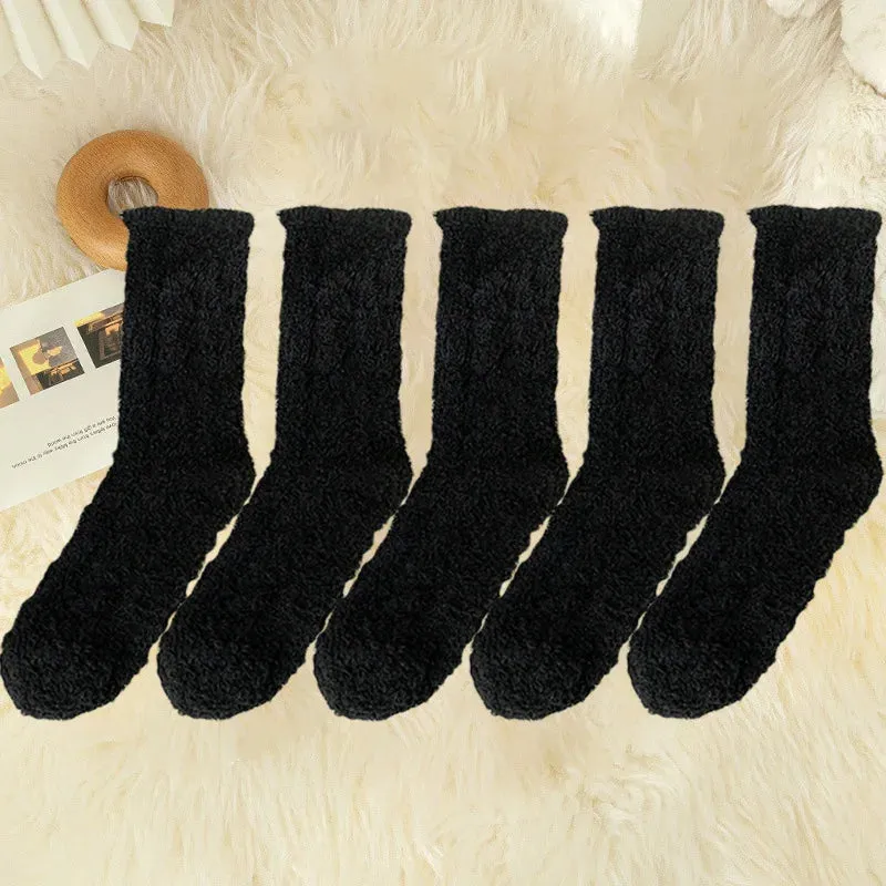 5 Pack Women Fuzzy Socks