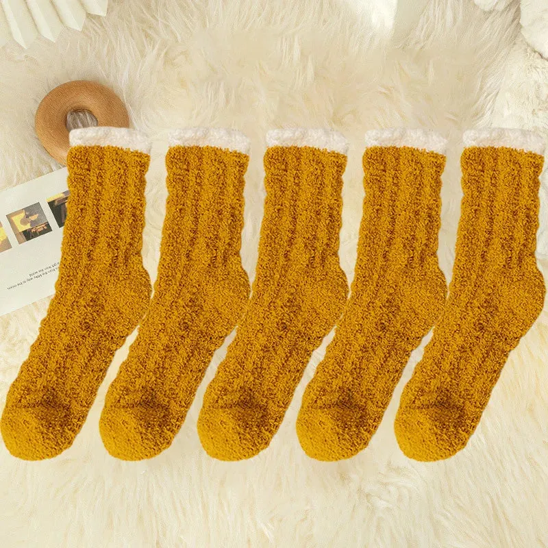 5 Pack Women Fuzzy Socks