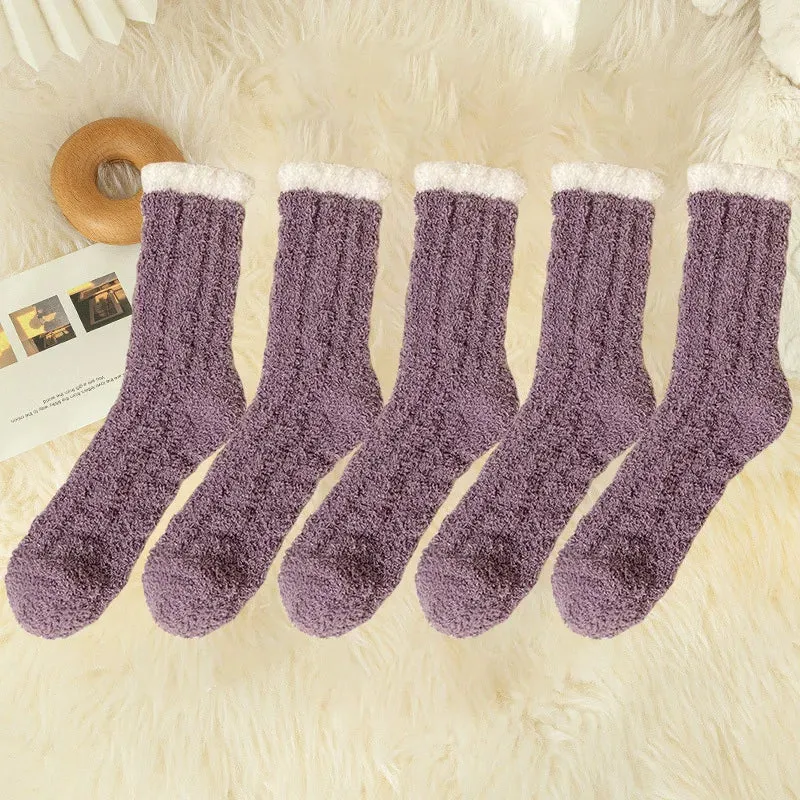 5 Pack Women Fuzzy Socks