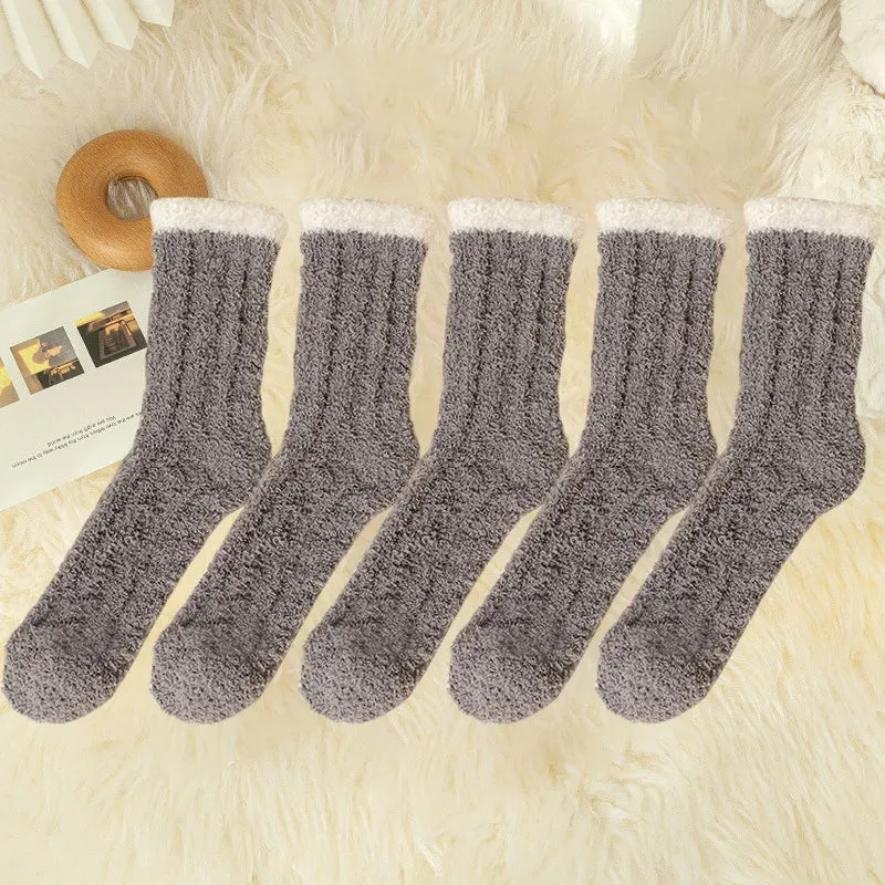 5 Pack Women Fuzzy Socks