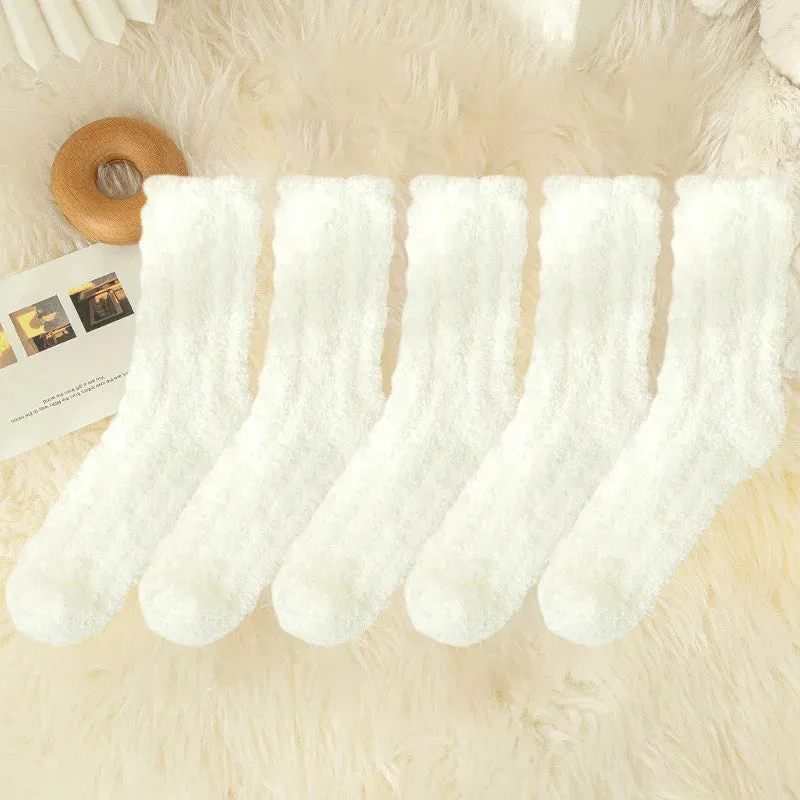 5 Pack Women Fuzzy Socks