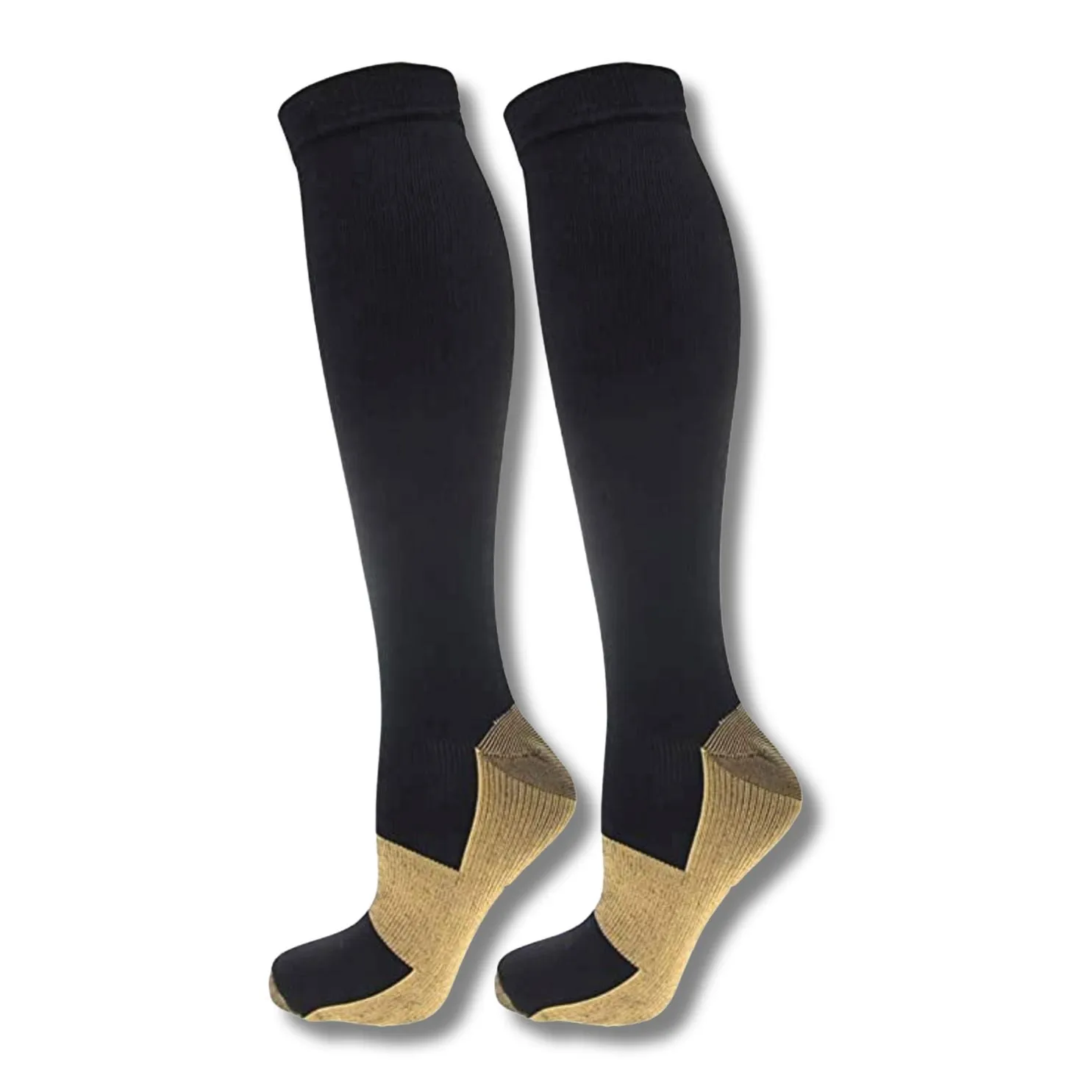 As Seen On TV Copper-Infused Socks - Black, Small/Medium for Foot Relief