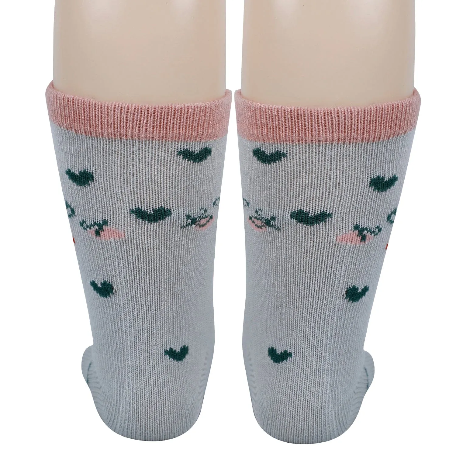 Baby Moo Farm Print Soft Socks Pack of 5 - Red, Peach