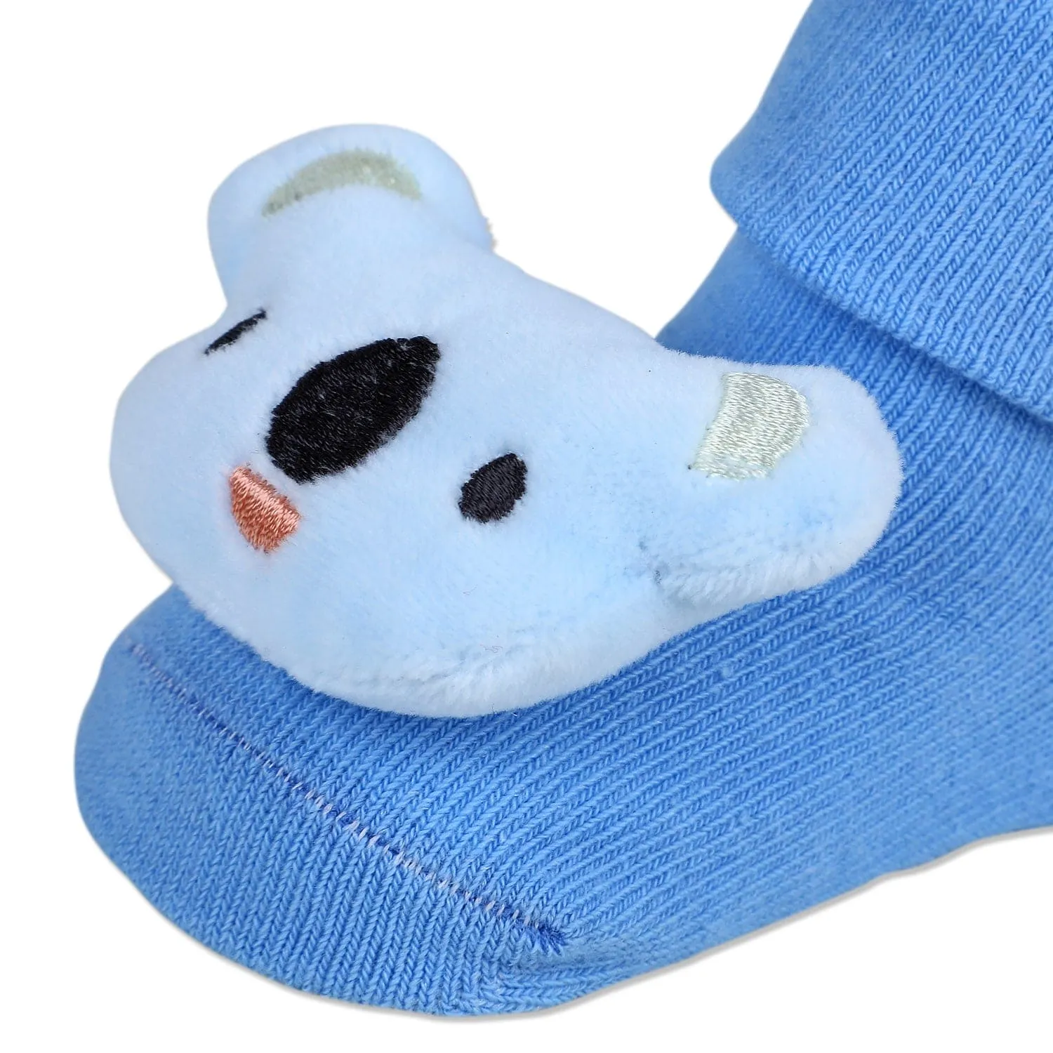 Baby Moo Koala Cotton Anti-Skid 3D Socks - Blue