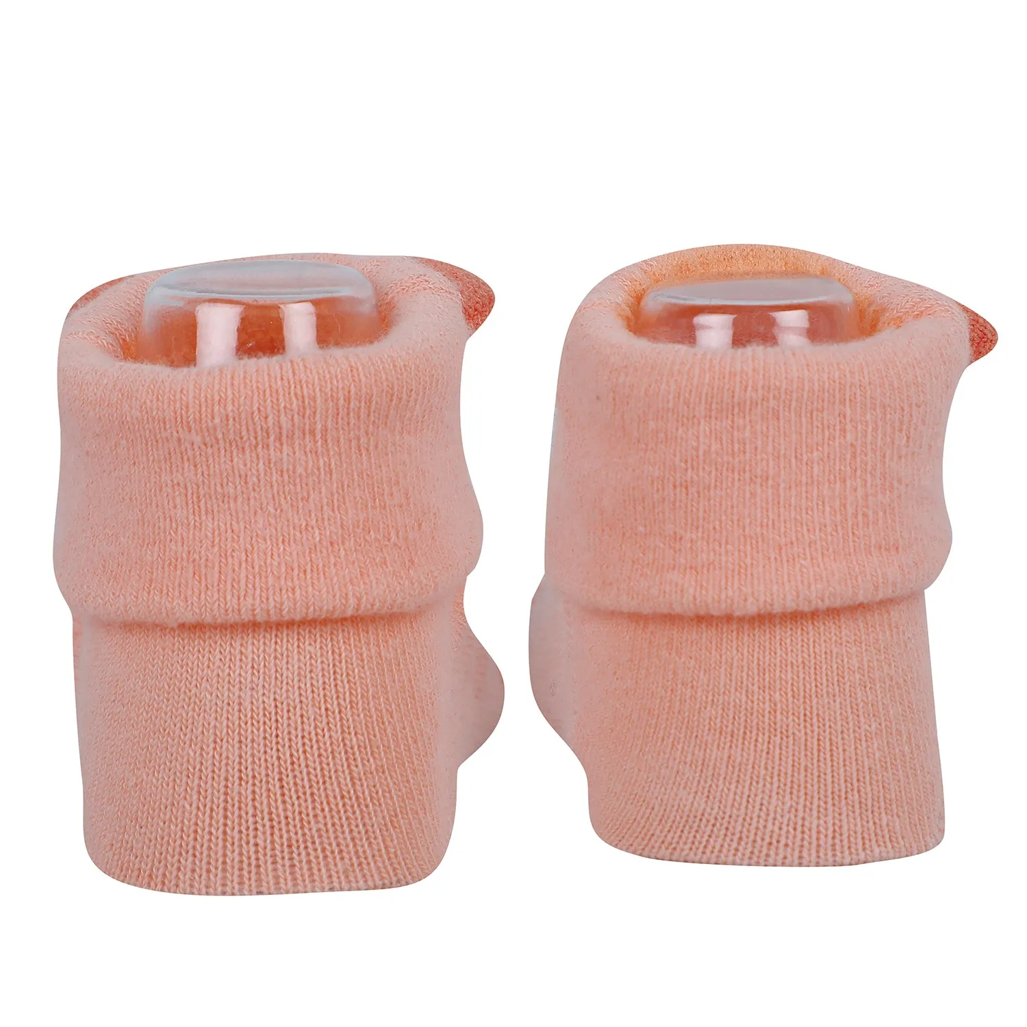 Baby Moo Puppies 3D Rattle Anti-Skid Socks Booties Pack of 6 - Pink