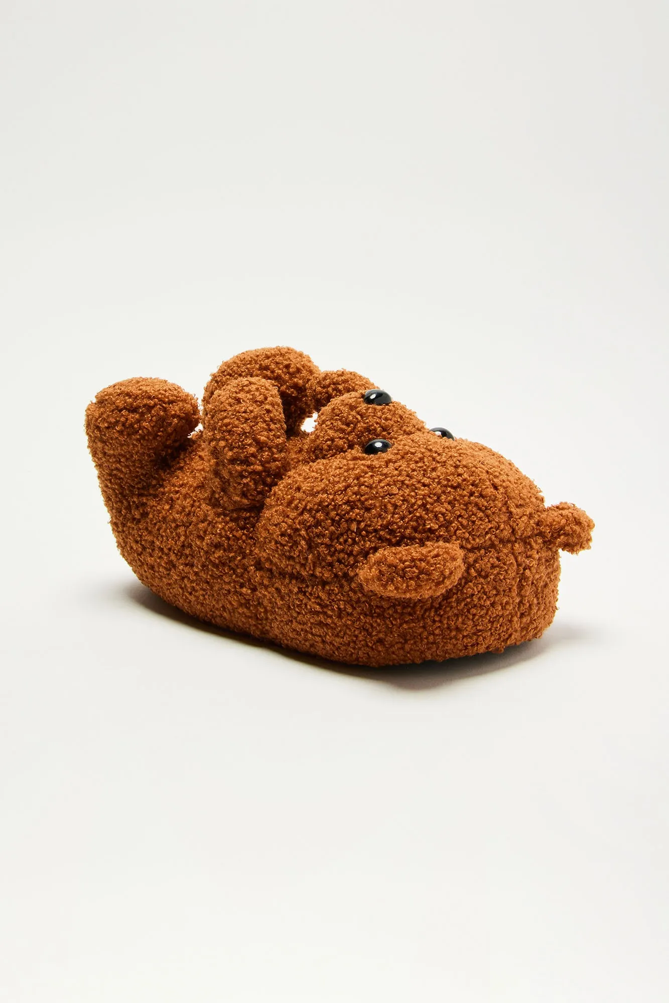 Beary Cute Sherpa Slippers - Tan