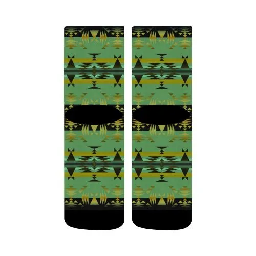 Between the Mountains Sage Crew Socks