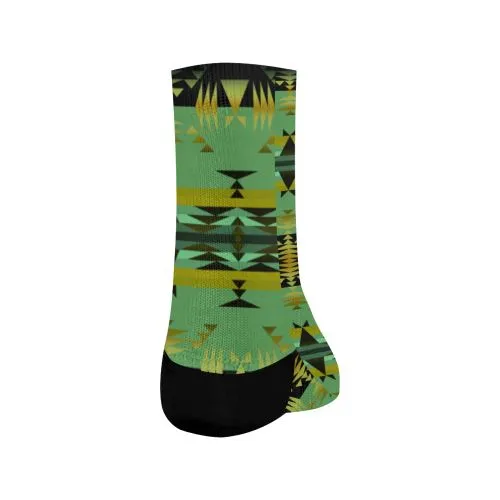 Between the Mountains Sage Crew Socks