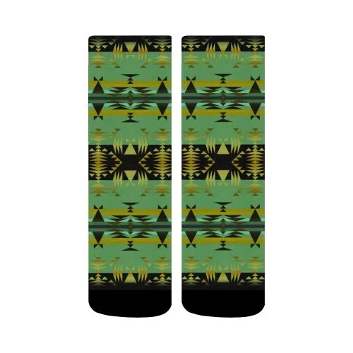 Between the Mountains Sage Crew Socks