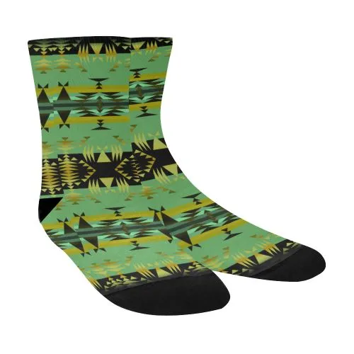 Between the Mountains Sage Crew Socks