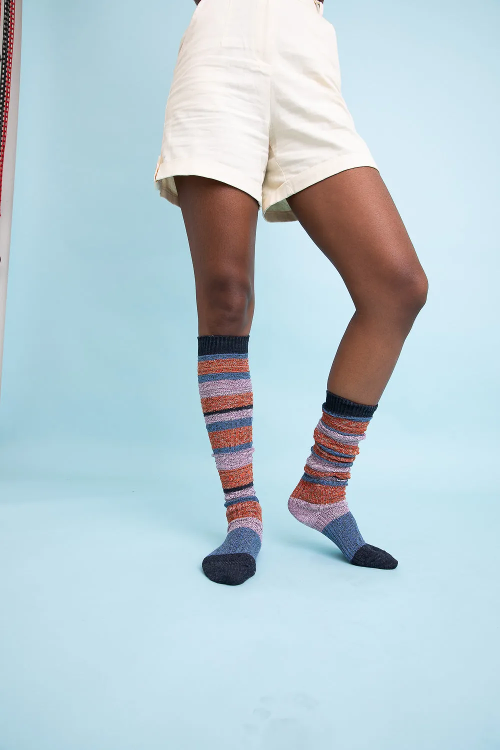 Boho Stripe Boot Socks