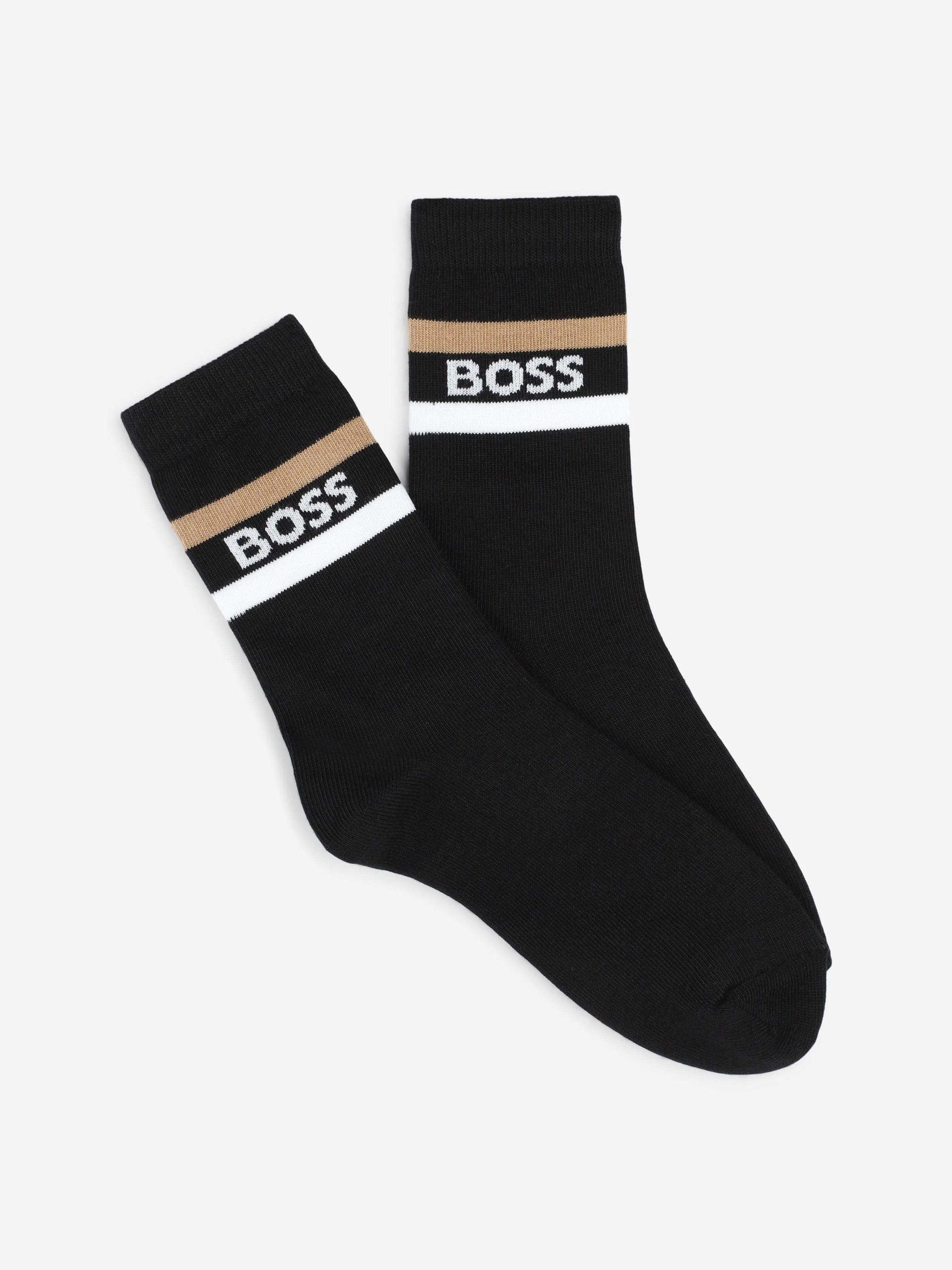 BOSS Boys 3 Pairs Socks Set in Black