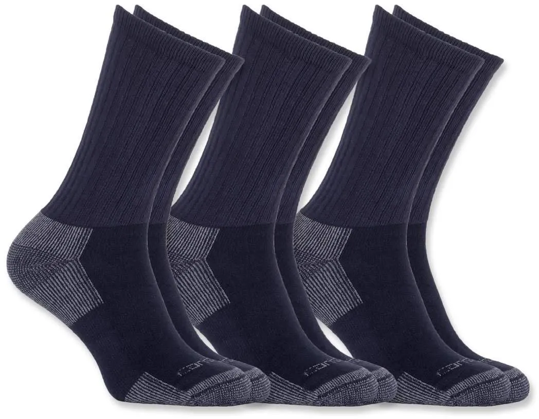 Carhartt SL6003M Men's Midweight Cotton Blend Sock 3 Pack (Closeout)