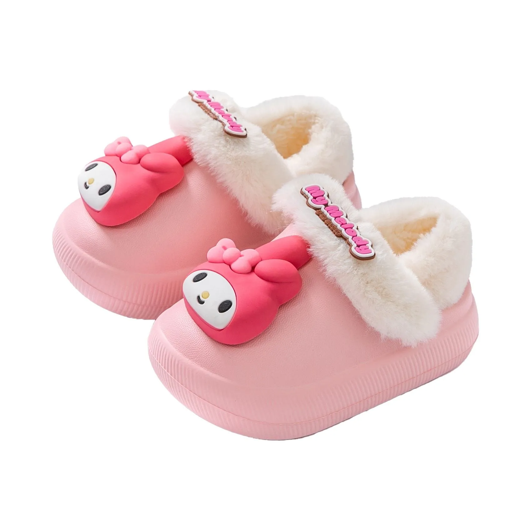 Cartoon Kids' Warm Plush Slippers