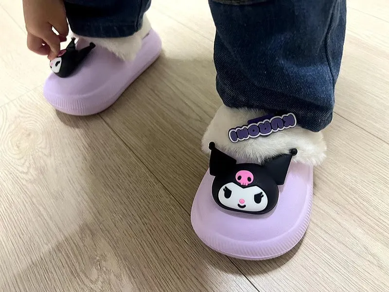 Cartoon Kids' Warm Plush Slippers