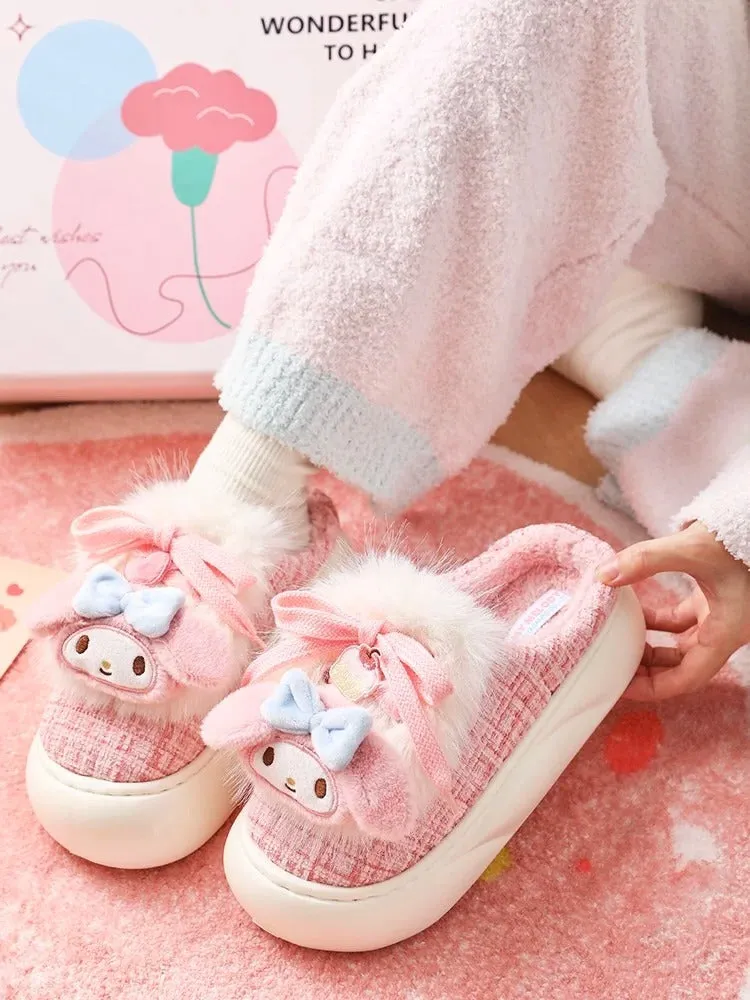 Cartoon Plush Fluffy House Slippers