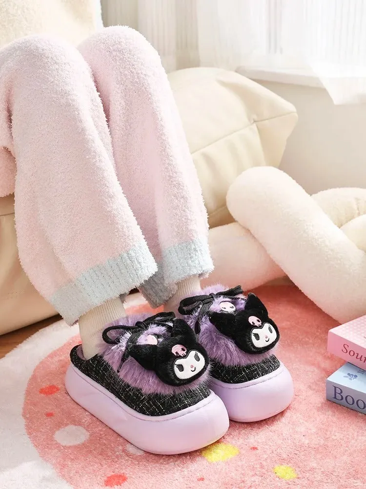 Cartoon Plush Fluffy House Slippers