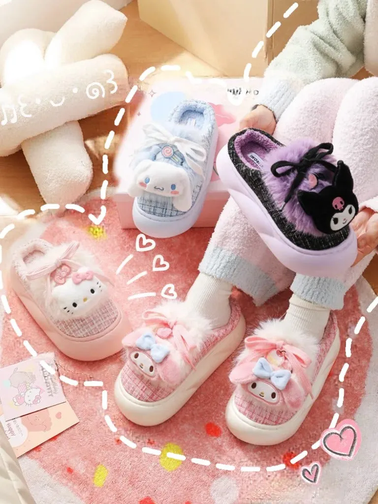 Cartoon Plush Fluffy House Slippers