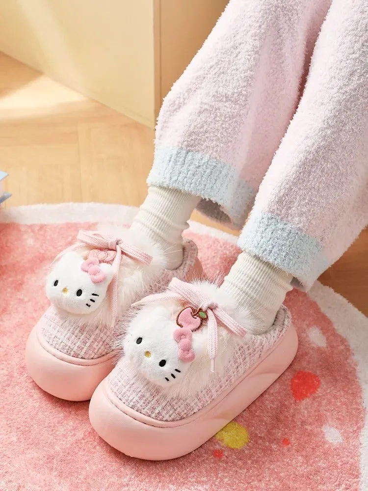 Cartoon Plush Fluffy House Slippers