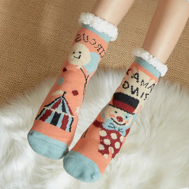 Cartoon Winter Plush Socks