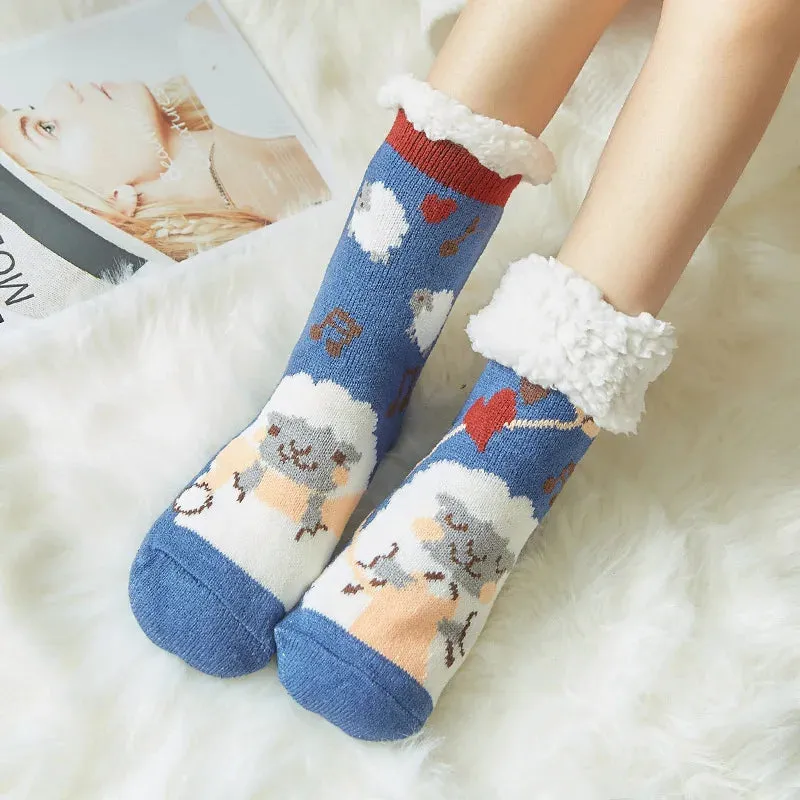 Cartoon Winter Plush Socks