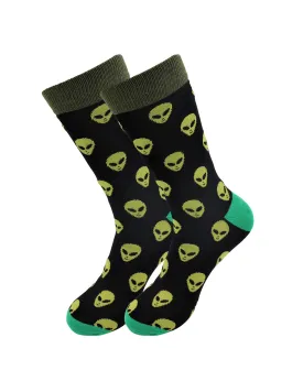 Casual Designer Animal Socks - Alien - for Men and Women