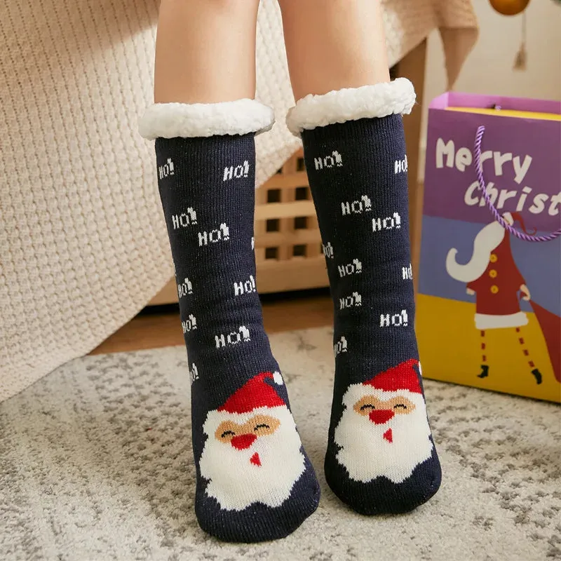 Christmas Fuzzy Fluffy Socks Anti Slip