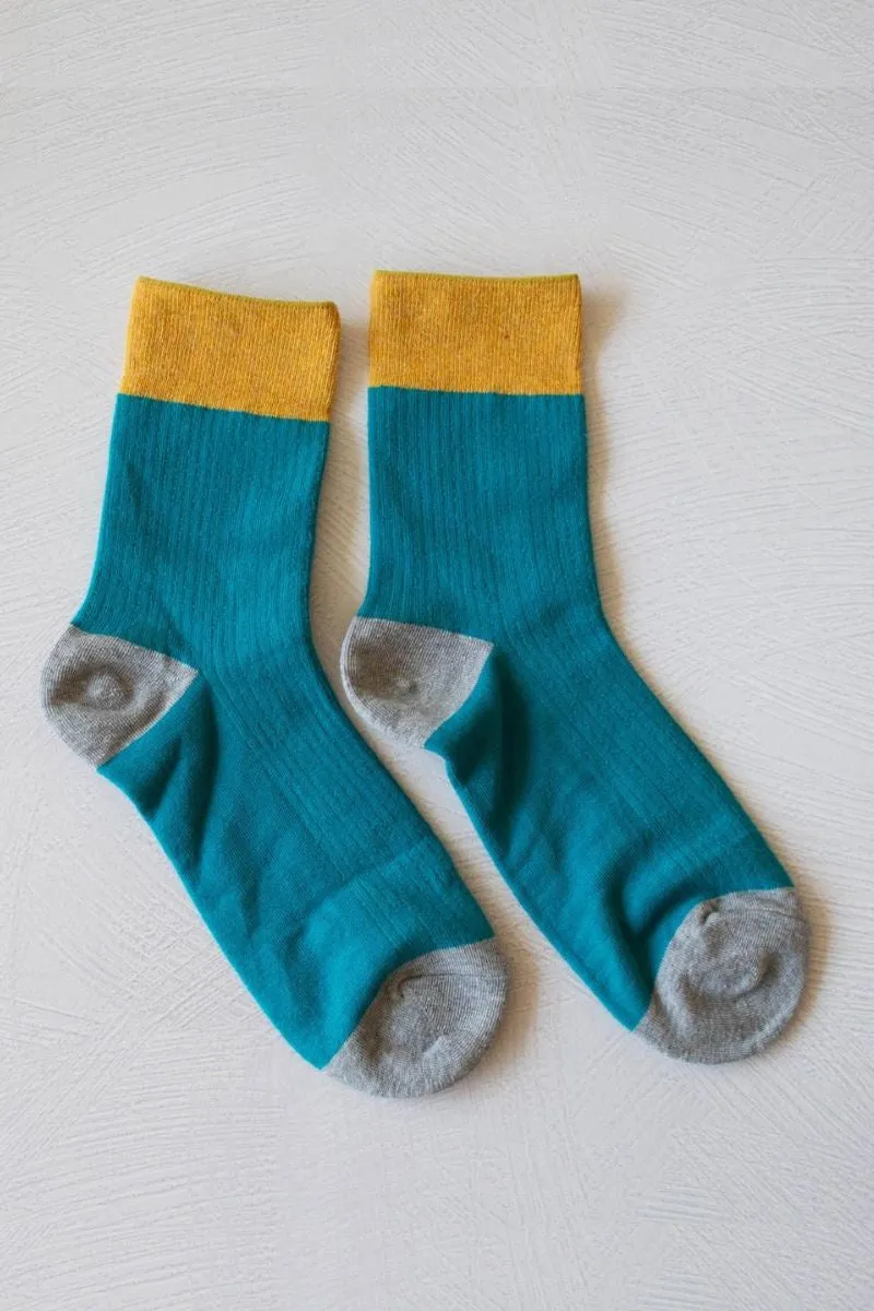 Color Block Casual Socks