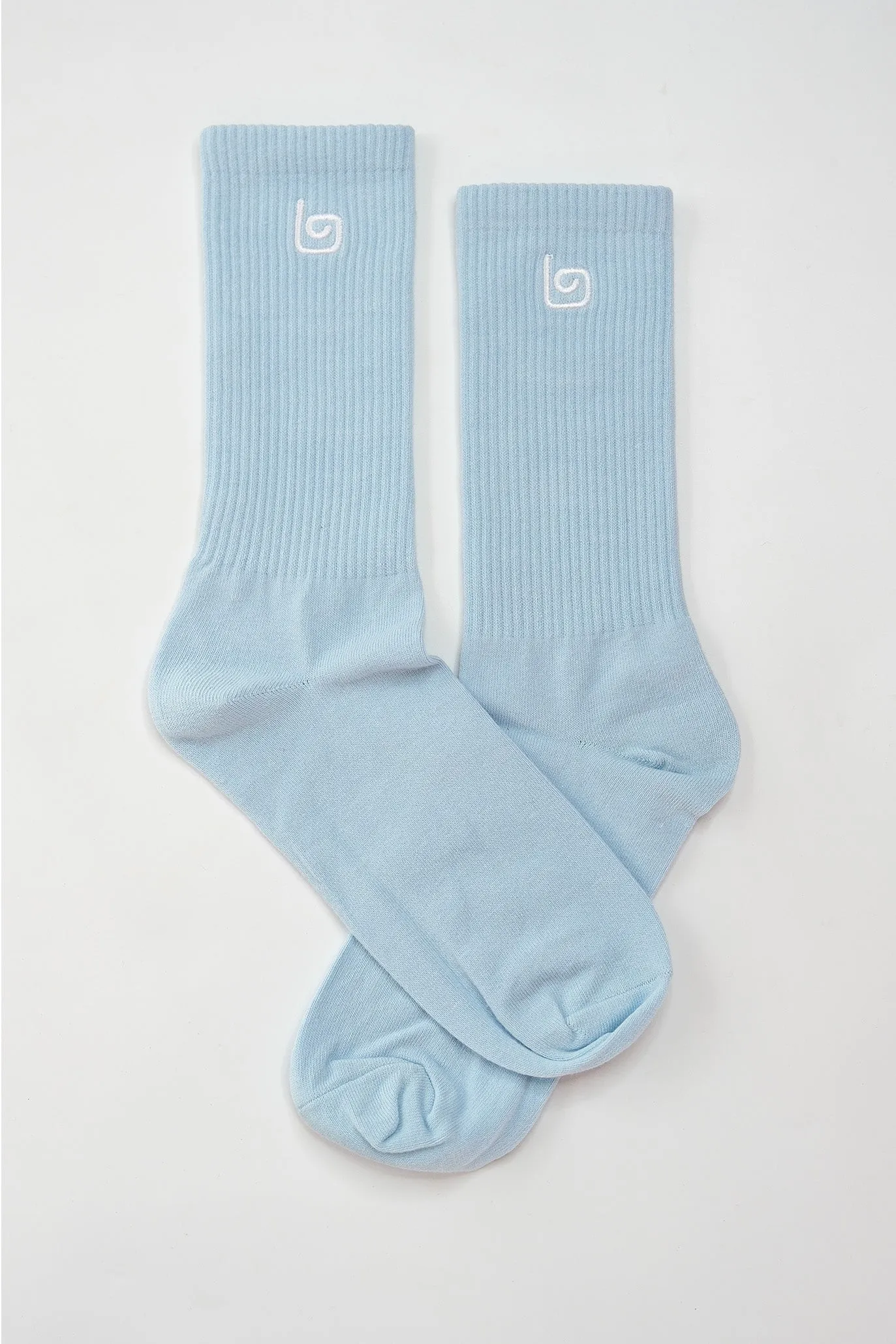 Comfort Crew Socks - Baby Blue