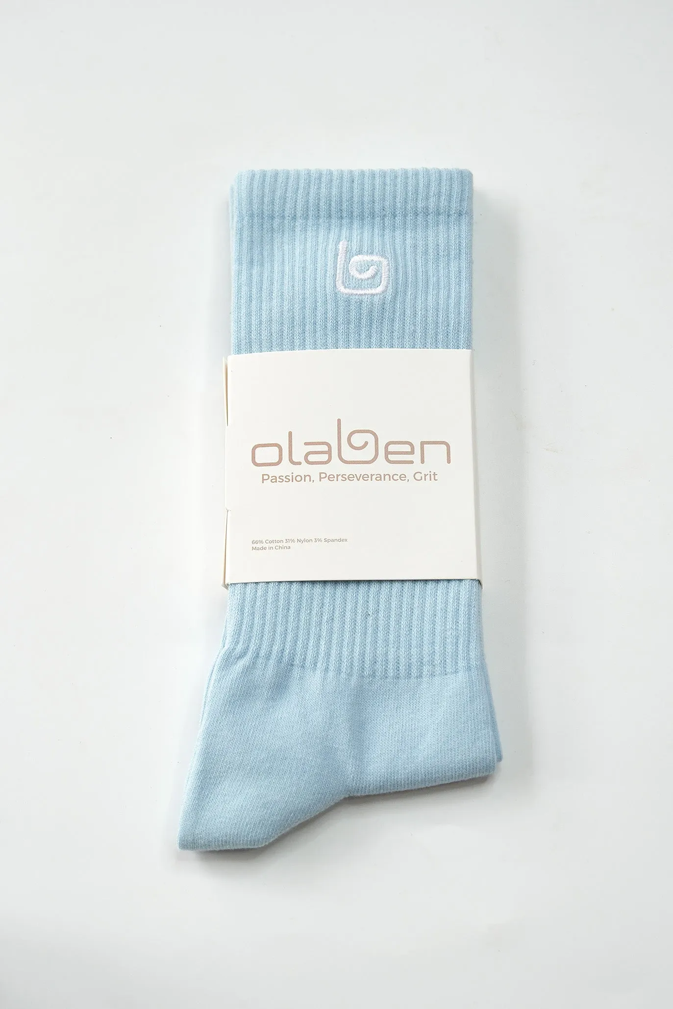 Comfort Crew Socks - Baby Blue