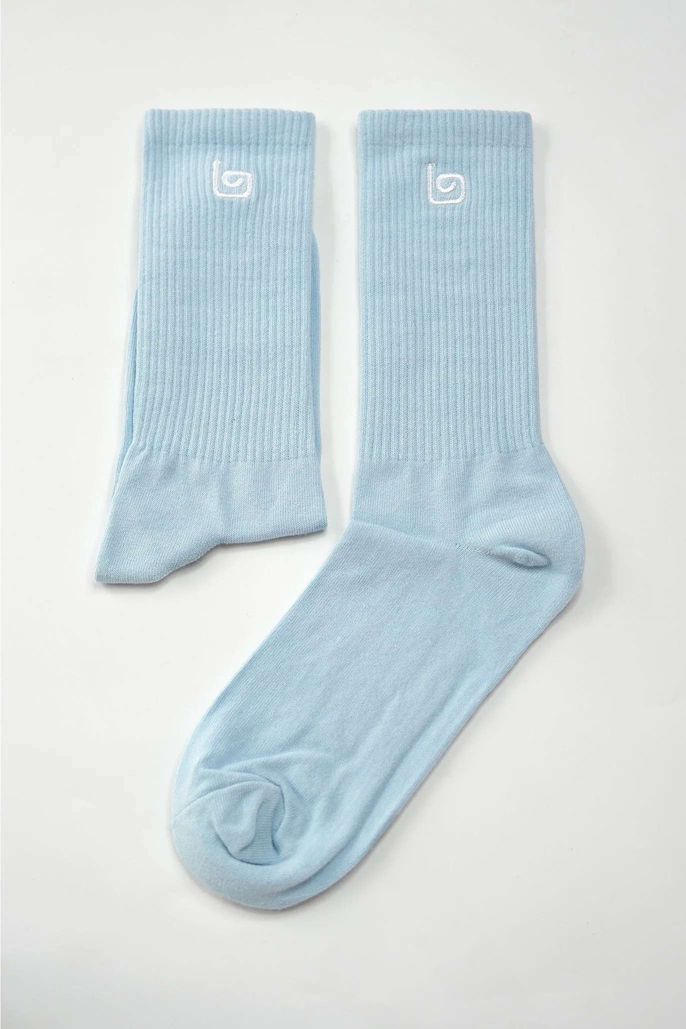 Comfort Crew Socks - Baby Blue