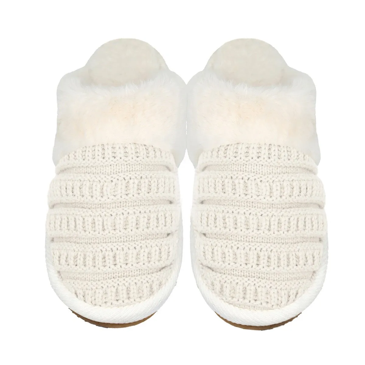 Comfy and Cozy Slippers: Ivory