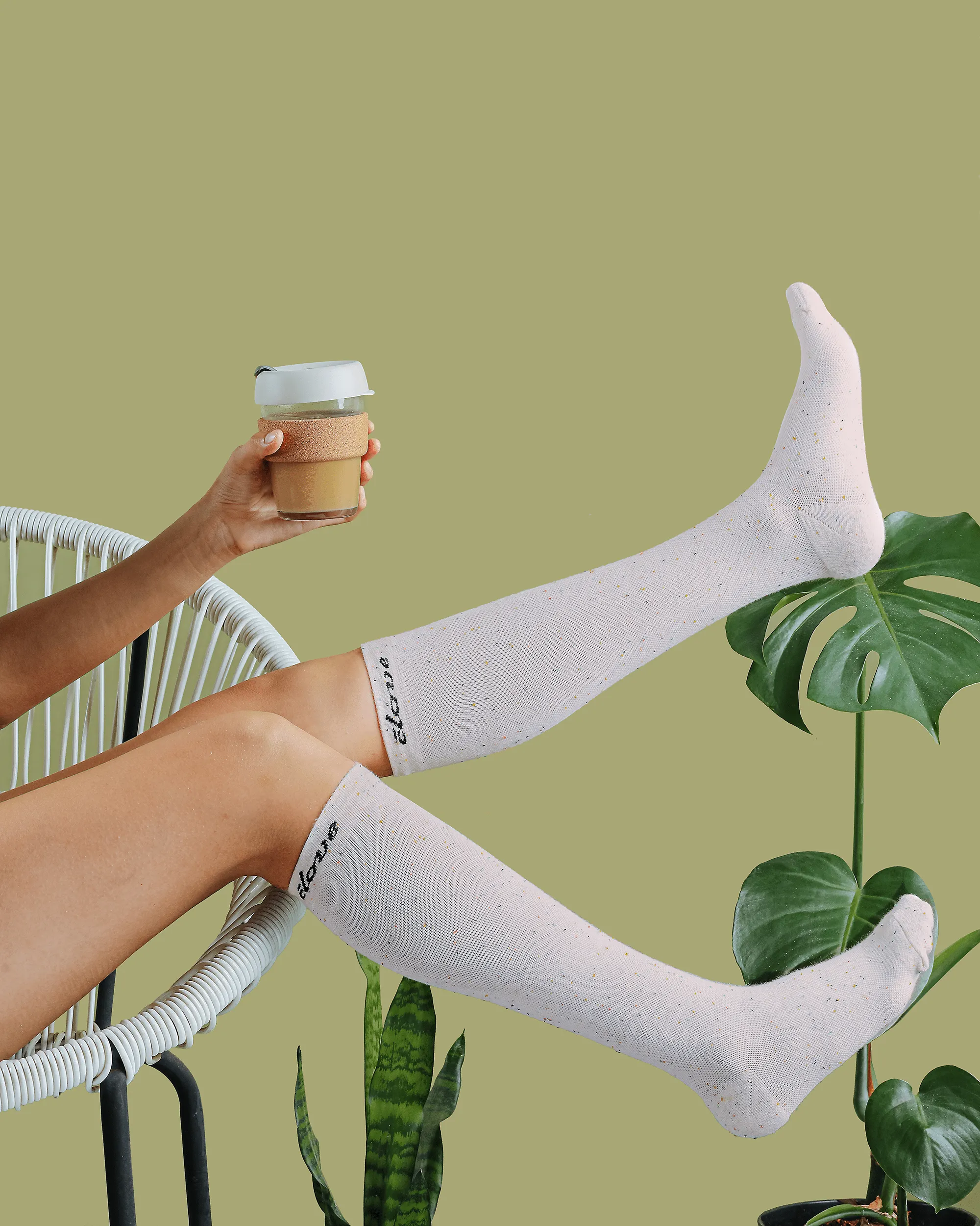 Compression Socks - Celestial White