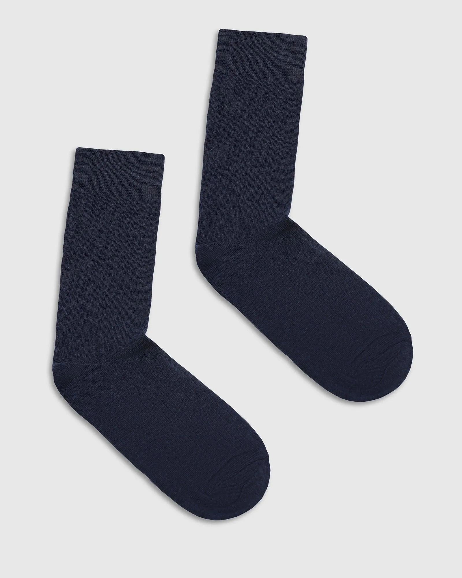 Cotton Dark Navy Textured Socks - Turkey