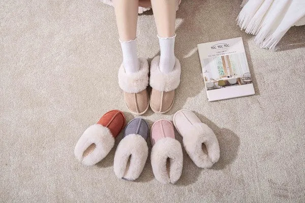 Cozy Faux Shearling Slippers