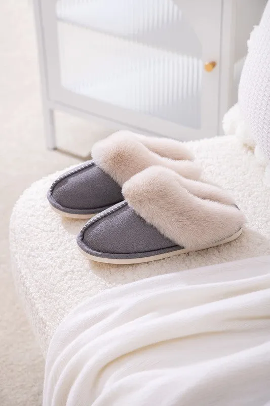 Cozy Faux Shearling Slippers