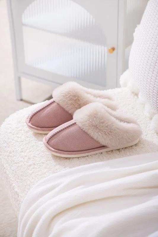 Cozy Faux Shearling Slippers