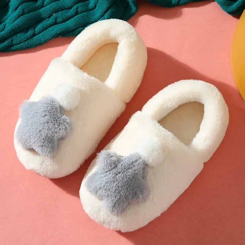 Cozy Plush Cotton Slippers for Women