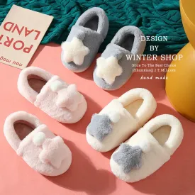 Cozy Plush Cotton Slippers for Women