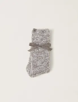 CozyChic® Heathered Socks - Charcoal/White