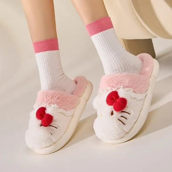 Cute Fuzzy House Slippers