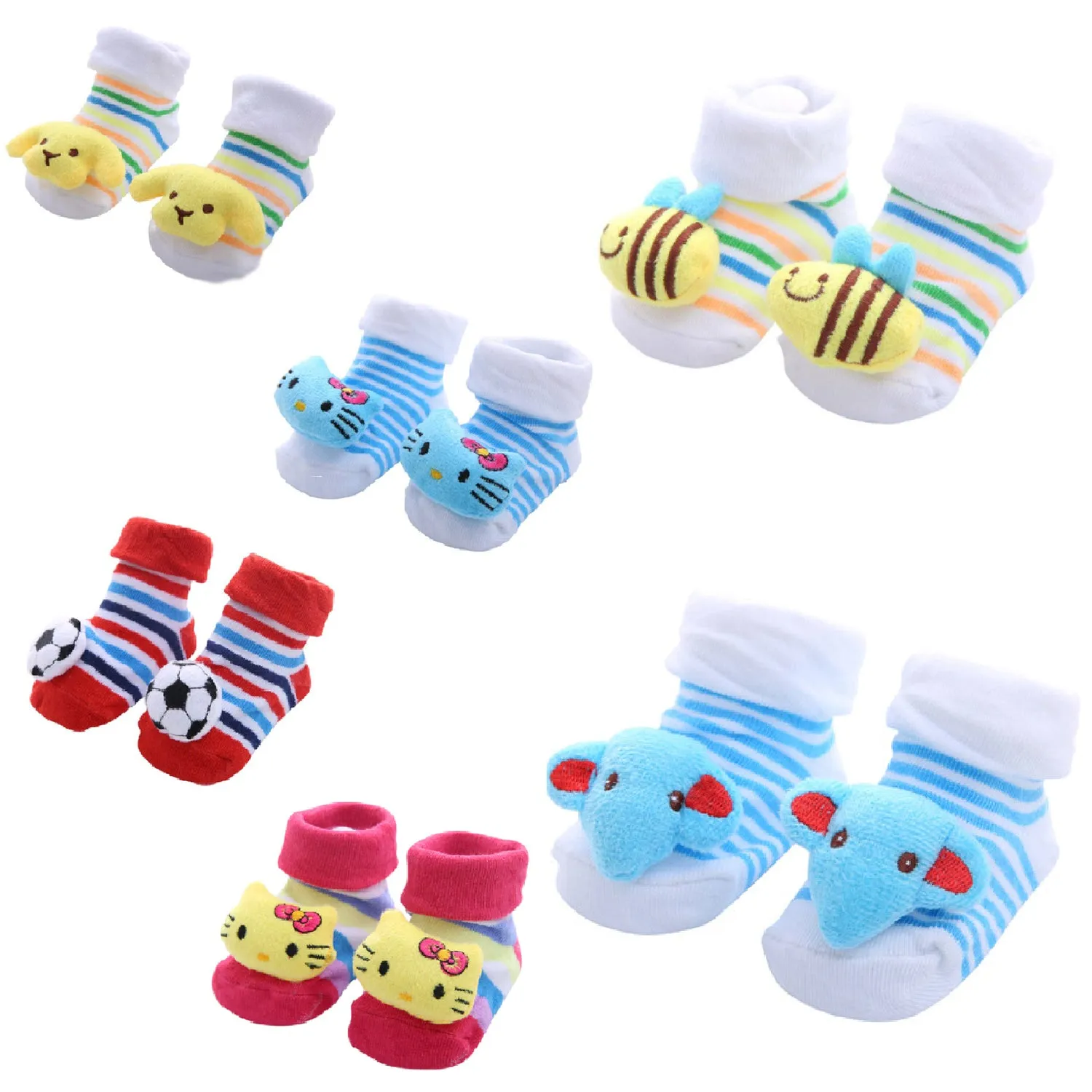 Cute Infant Baby Cotton Socks Shoes, 0 to 6 Months