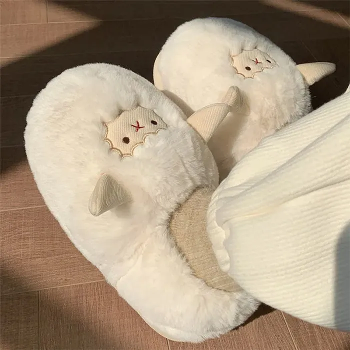 Cute Lamb Fluffy Slippers