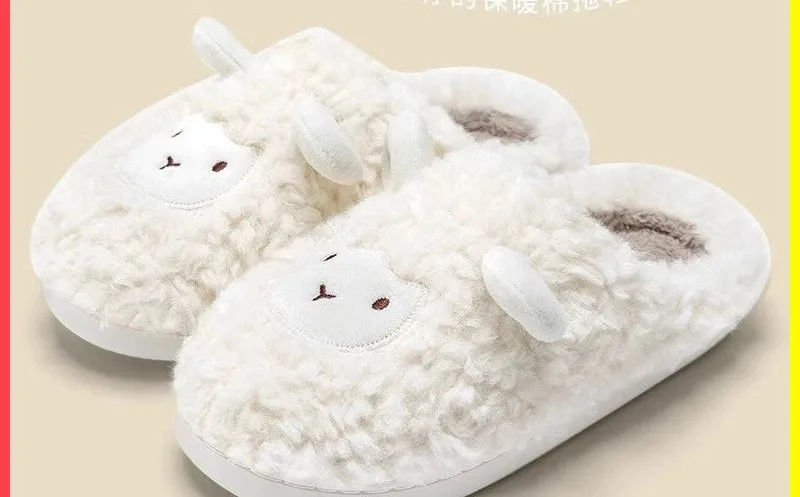 Cute Plush Cotton Slippers for Couples