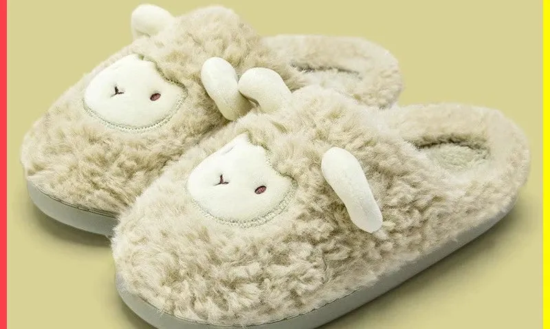 Cute Plush Cotton Slippers for Couples