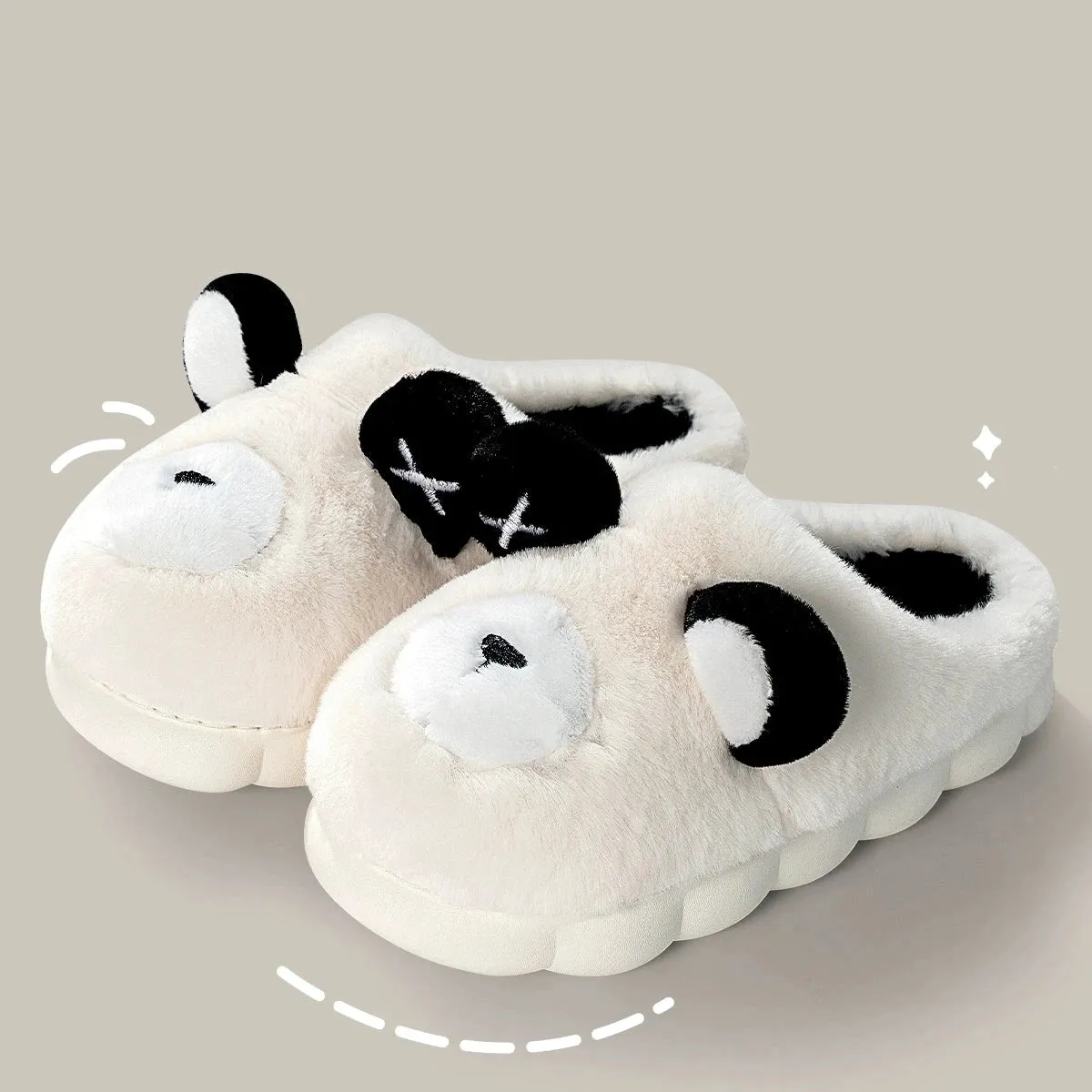 Cute Plush Cotton Slippers for Couples