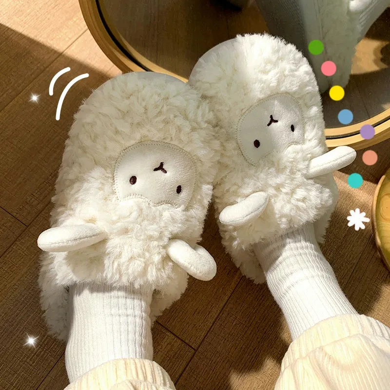 Cute Plush Cotton Slippers for Couples