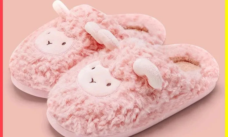 Cute Plush Cotton Slippers for Couples