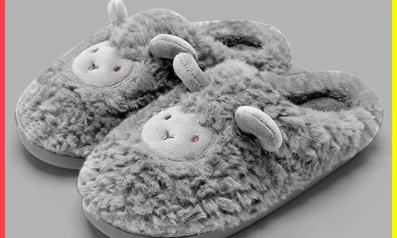 Cute Plush Cotton Slippers for Couples